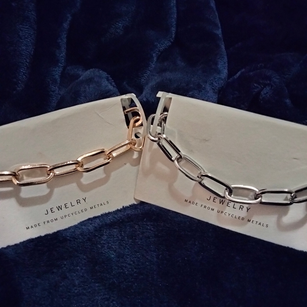 Two beautiful gold and silver bracelets